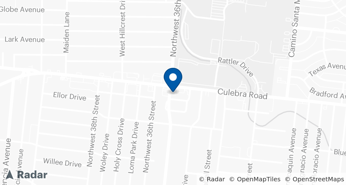 Map of Dairy Queen Location:: 3436 Culebra Rd, San Antonio, TX, 78228-6000